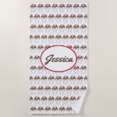 Serviette De Plage Crème glacée à chaud Fudge Sundae Crème murée Ceri (Devant)