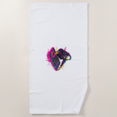 Serviette De Plage Crème Popcorn - Drôle film d'horreur Skeleton (Devant)