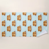 Serviette De Plage Crêpes avec sirop d'érable et Motif Polkadot (Devant)