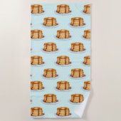 Serviette De Plage Crêpes avec sirop d'érable et Motif Polkadot (Devant)