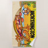 Serviette De Plage Crevettes amusantes (Devant)