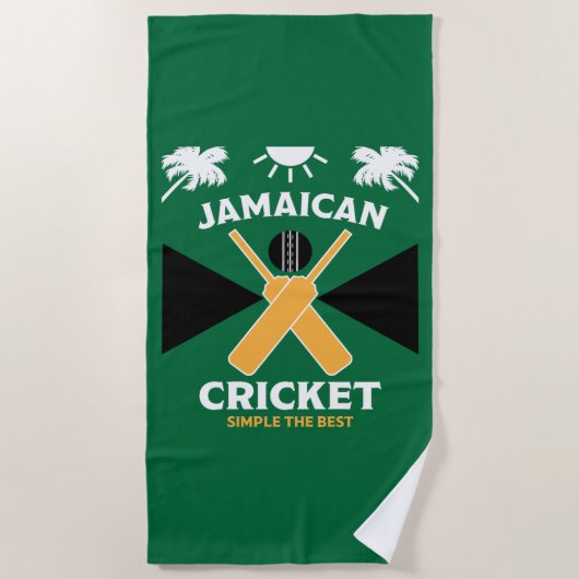 Serviette De Plage Cricket jamaïcain (Devant)