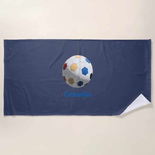 Serviette De Plage Croatia Soccer (Devant)