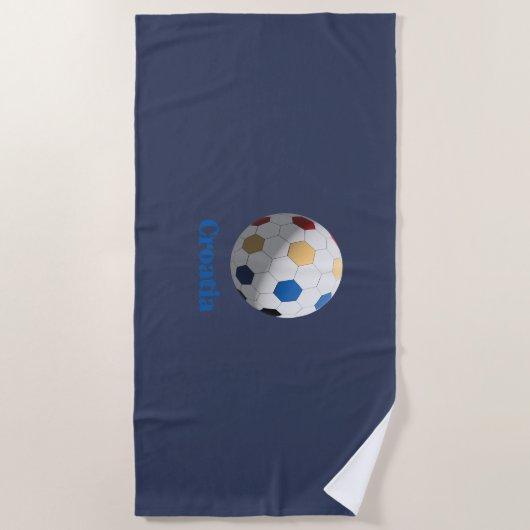 Serviette De Plage Croatia Soccer (Devant)
