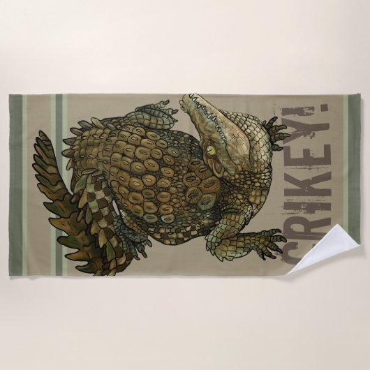 Serviette De Plage Crocodile Crikey ! (Devant)