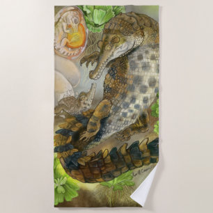 Serviette De Plage Crocodile grossier