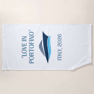 Serviette de plage Croisière Amour à Portofino - I