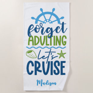 Serviette De Plage Croisière de nom personnalisé