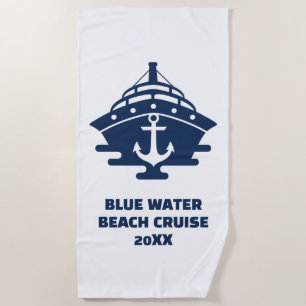 Serviette De Plage Croisière sur mesure Ancre nautique de plage