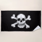 Serviette De Plage croix de crâne pirate (Devant)