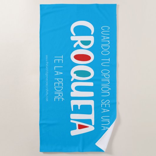 Serviette De Plage Croqueta (Devant)