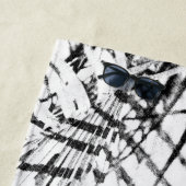 Serviette De Plage Croquis minimalisme Feuille Palm Tree (En situation)