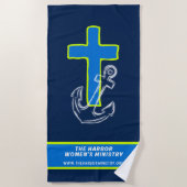 Serviette de plage Cross & Ancres (Devant)