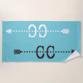 Serviette De Plage Cross Country Running thème © Beach Towel (Devant)