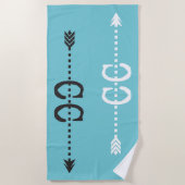 Serviette De Plage Cross Country Running thème © Beach Towel (Devant)