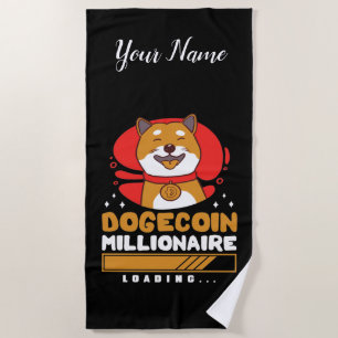 Serviette De Plage Crypto DogeCoin Millionnaire Chargement