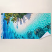 Serviette de plage Crystal Blue Lagoon (Devant)