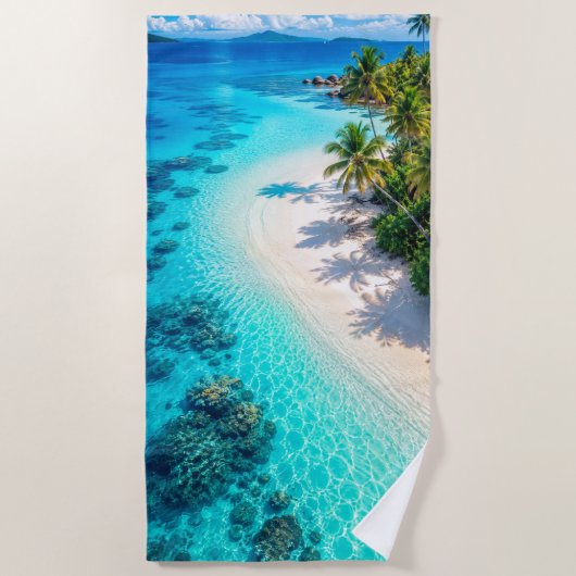 Serviette de plage Crystal Blue Lagoon (Devant)