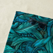 Serviette De Plage Cuir élégant sarcelle travaillé (En situation)