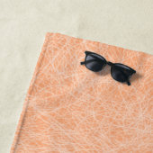 Serviette De Plage Cuir Faux Fuzz de Pêche (En situation)