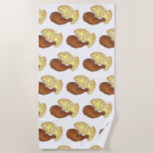 Serviette De Plage Cuisine soule classique Poulet frit et gaufres Din (Devant)