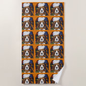SERVIETTE DE PLAGE CUISINIER BEAGLE (Devant)