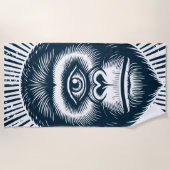 Serviette De Plage Culte du singe (Devant)