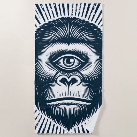 Serviette De Plage Culte du singe (Devant)