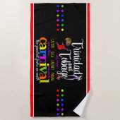 Serviette De Plage Culture de Trinité-et-Tobago Fierté Carnaval - NOI (Devant)