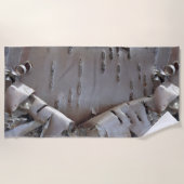 Serviette De Plage Curly Birch Bark Tree Rustic (Devant)