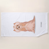 Serviette De Plage Curte Yorkshire Terrier Anniversaire (Devant)