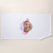Serviette De Plage Custom Baby Photo, Baby Photo Face (Devant)