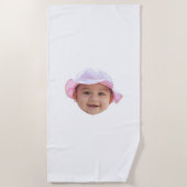 Serviette De Plage Custom Baby Photo, Baby Photo Face (Devant)
