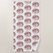 Serviette De Plage Custom Funny Face  Personalized Photo Gift (Devant)