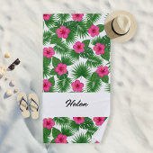Serviette De Plage Custom Large Tropical Flower Beach Towel for Her