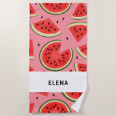 Serviette De Plage Custom Large Watermelon Graphic Beach Towel  (Devant)