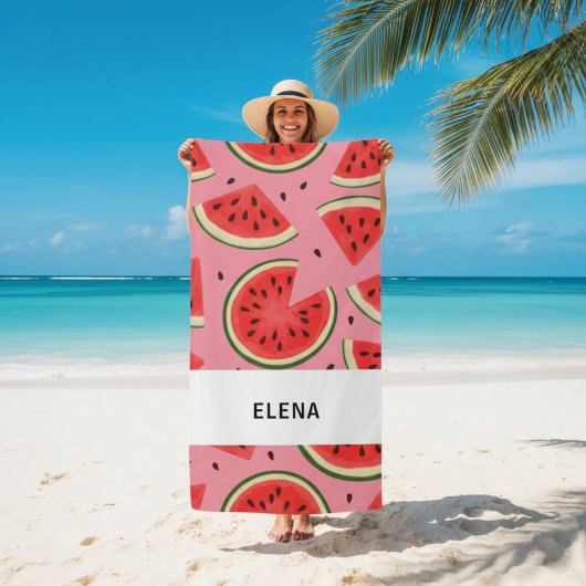 Serviette De Plage Custom Large Watermelon Graphic Beach Towel 