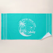 Serviette De Plage Custom Spring Break Girls Trip Cute Beach Fun (Devant)