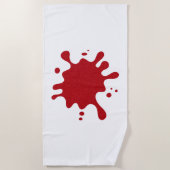 Serviette De Plage Custom Tomato Red Splash Graphic Beach Towel (Devant)