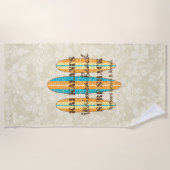 Serviette De Plage Customise des signes surf Monogramme Hawaiian Surf (Devant)