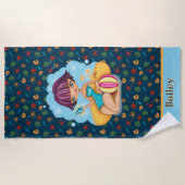 Serviette de plage Customisée pour enfants (Devant)