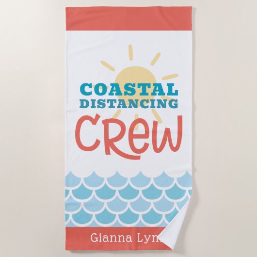 Serviette De Plage Customizable Beach Theme Sun Waves (Devant)