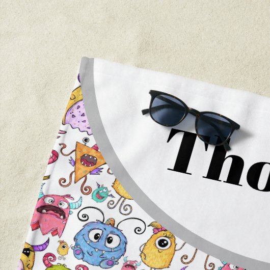 Serviette De Plage Customize Kids Funny Monsters (En situation)