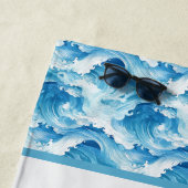 Serviette De Plage Cute Beach dolphin lovers add name (En situation)