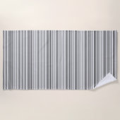 Serviette De Plage Cute black white stripes (Devant)