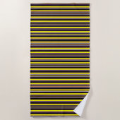 Serviette De Plage Cute black yellow stripes (Devant)
