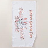 Serviette De Plage Cute Bunny  (Devant)