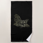 Serviette De Plage Cute chat (Devant)