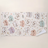 Serviette De Plage Cute Chat simple chaton Motif (Devant)