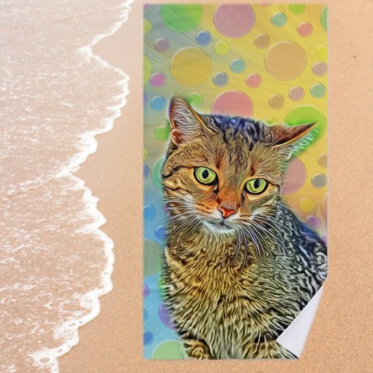 Serviette De Plage Cute chaton - abstrait
